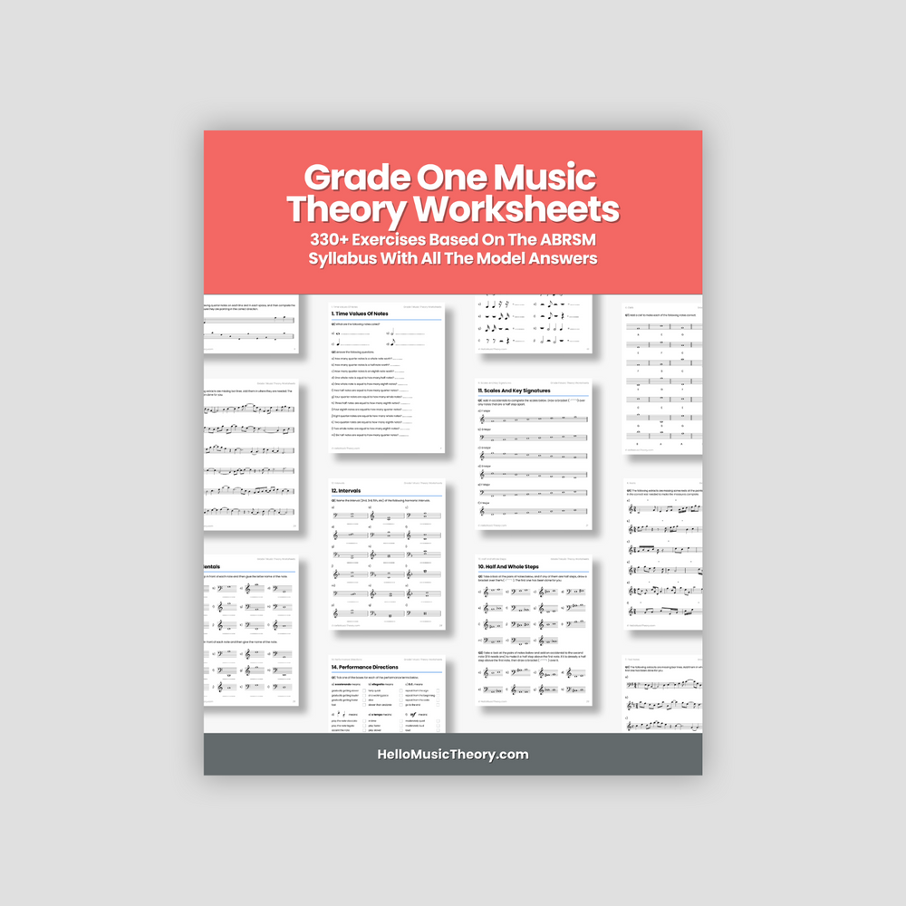 Grade 1 Music Theory Worksheets Pack