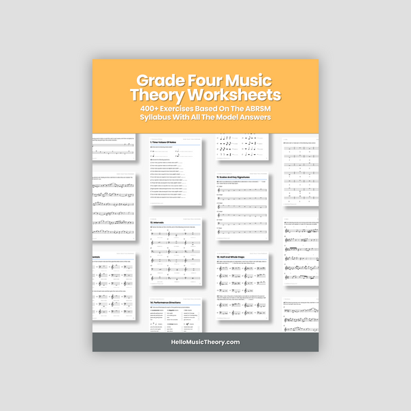 Grade 4 Music Theory Worksheets Pack