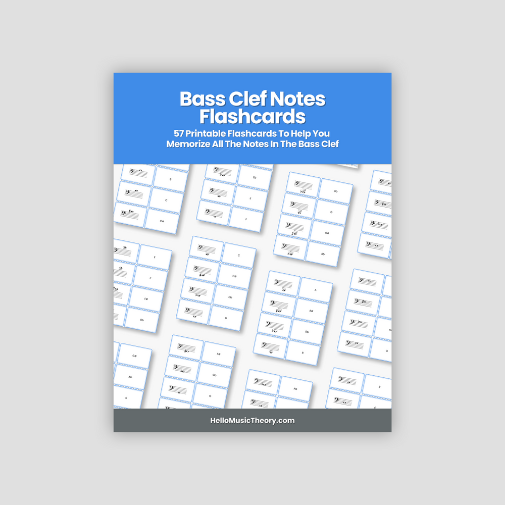 Bass Clef Notes PDF Flashcards