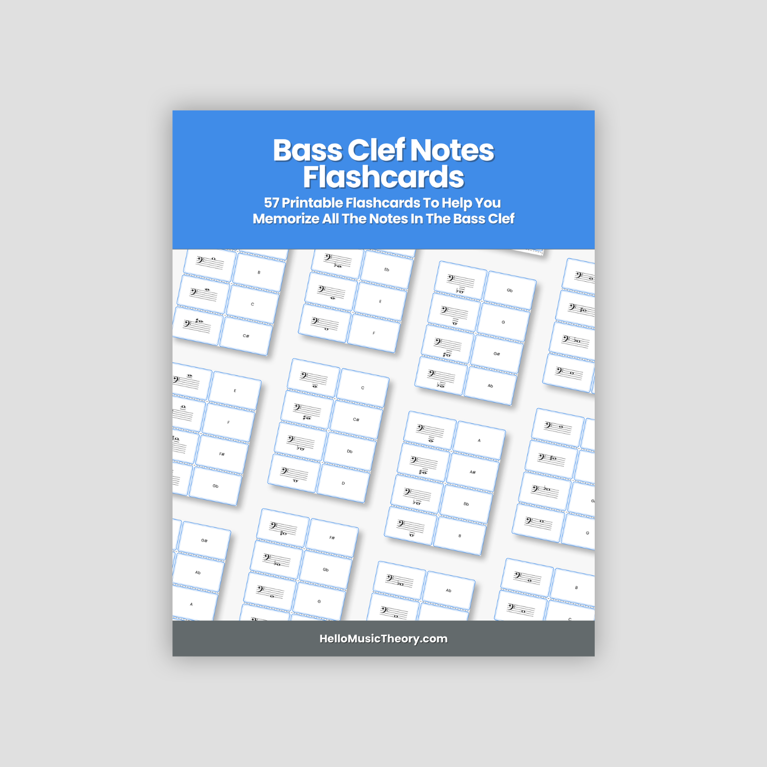 Bass Clef Notes PDF Flashcards