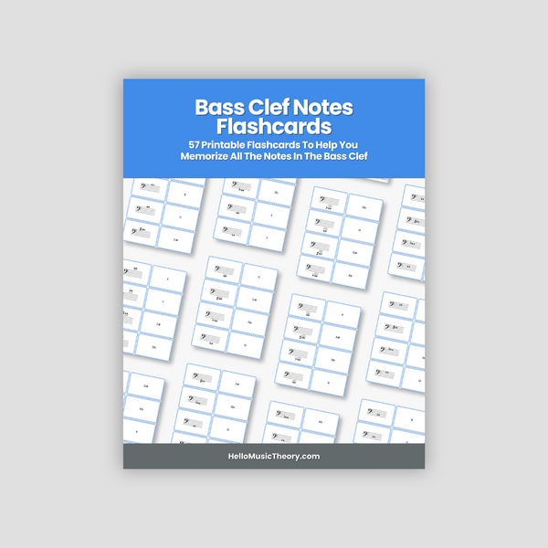 Bass Clef Notes PDF Flashcards