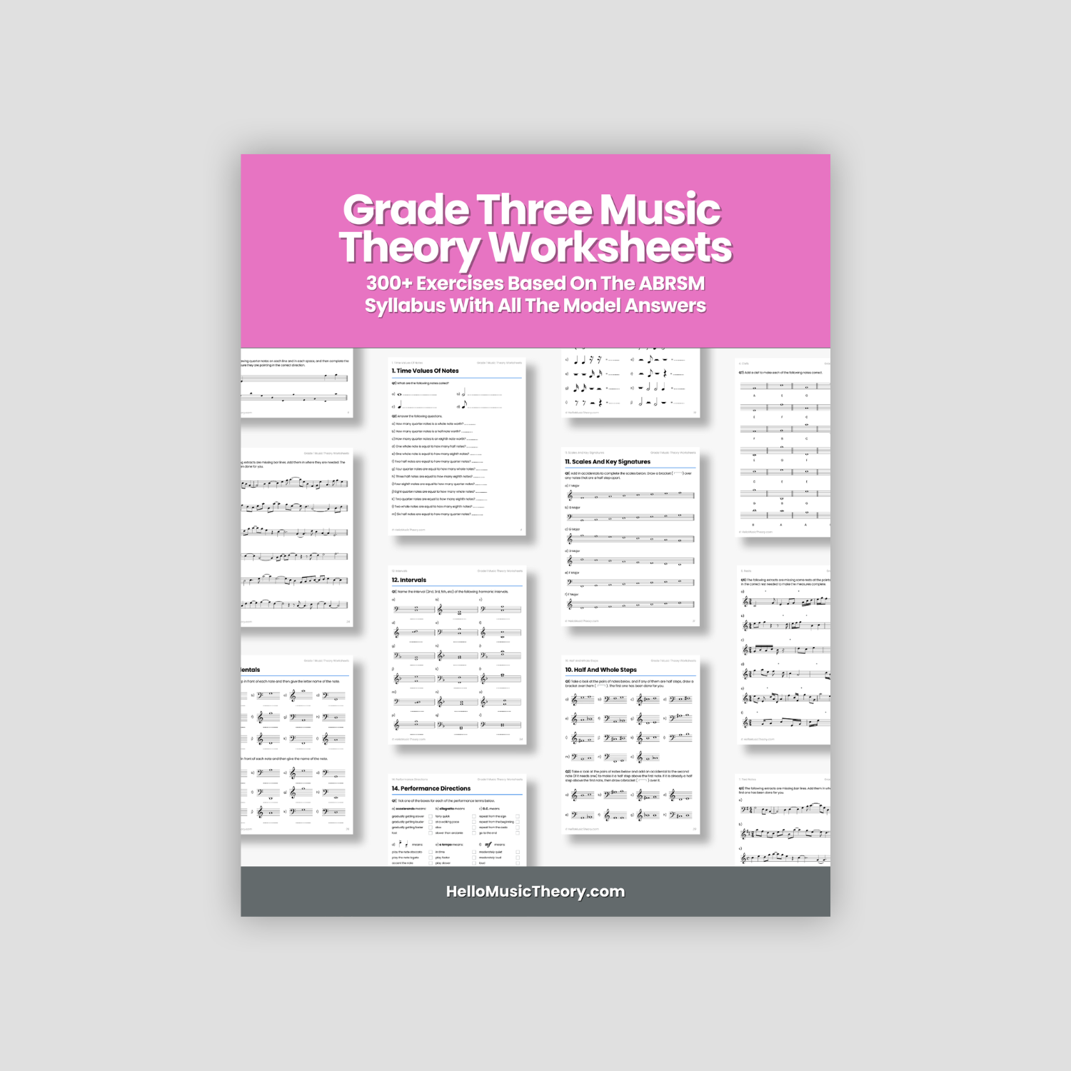 Grade 3 Music Theory Worksheets Pack