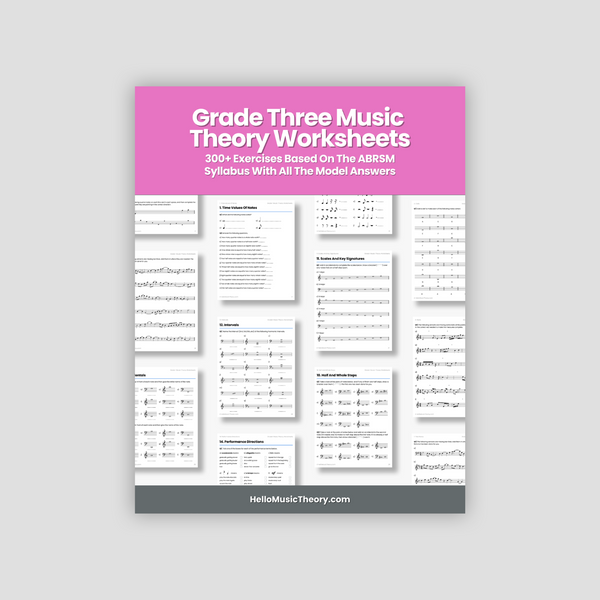 Grade 3 Music Theory Worksheets Pack