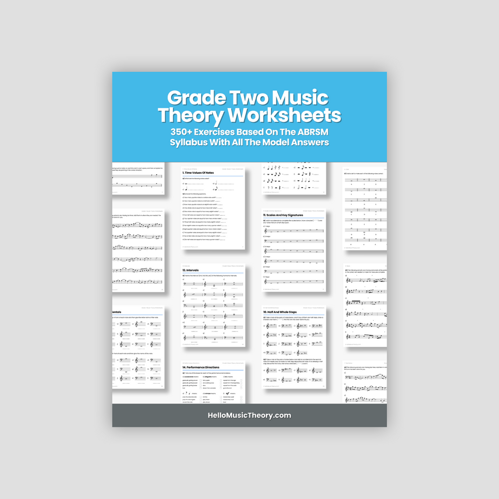 Grade 2 Music Theory Worksheets Pack