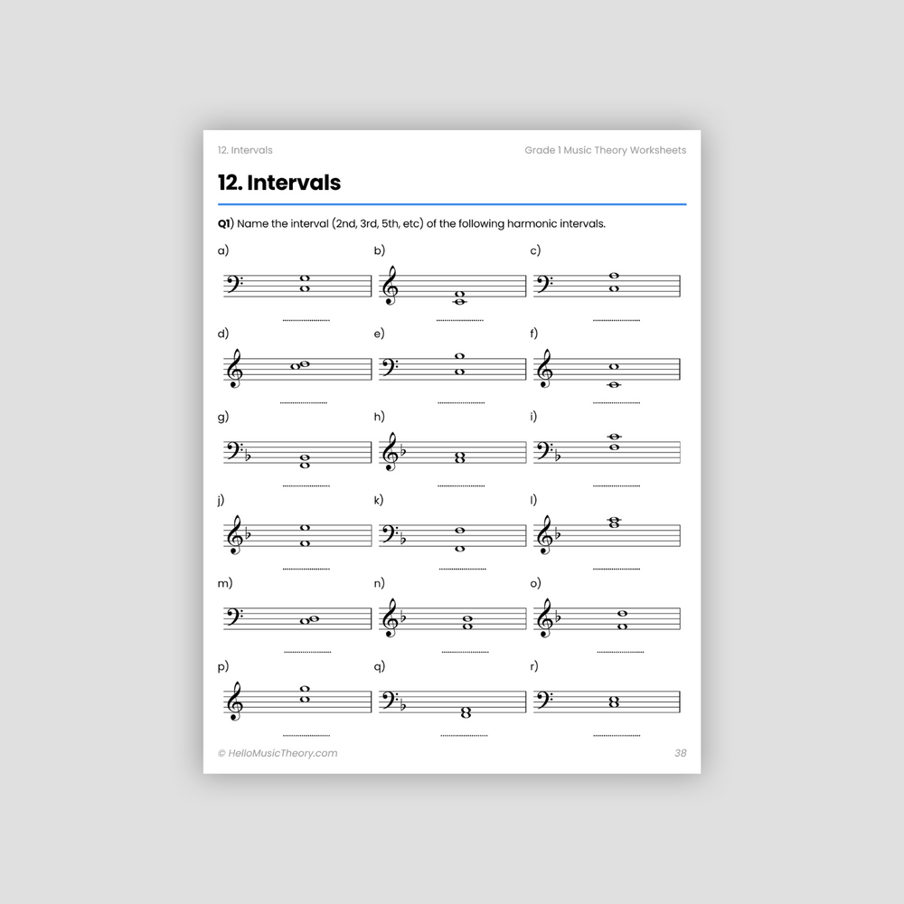 Grade 1 Music Theory Worksheets Pack