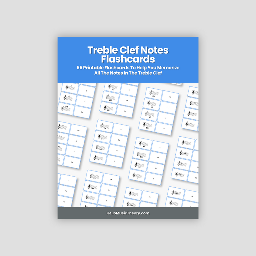 Treble Clef Notes Pdf Flashcards Hello Music Theory