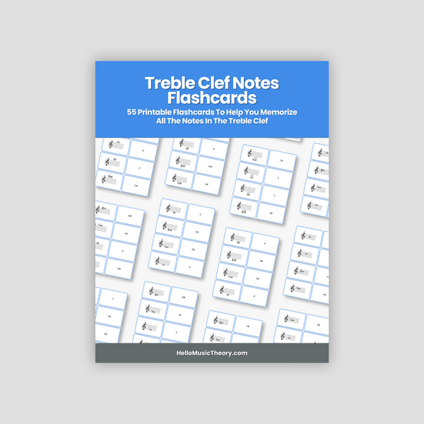 Treble Clef Notes PDF Flashcards